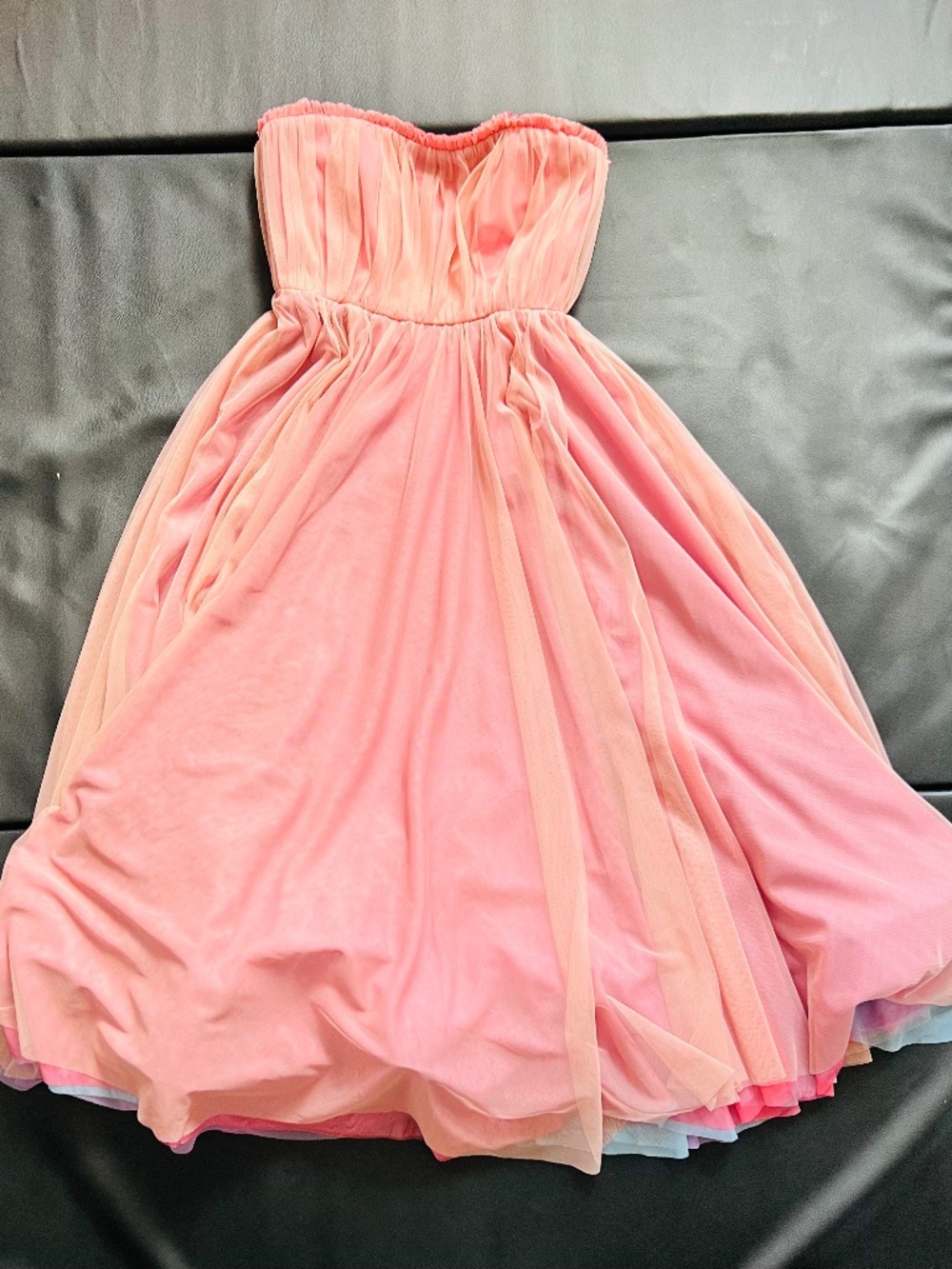 Betsey Johnson x Urban Outfitters Exclusive Prom Queen Strapless Chiffon Midi